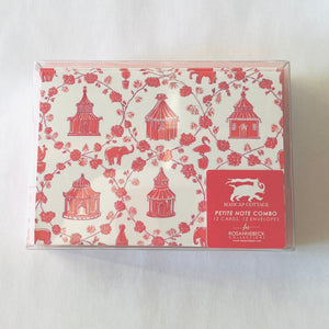 Into the Garden Coral/Gin Lane Coral Petite Notecard Set