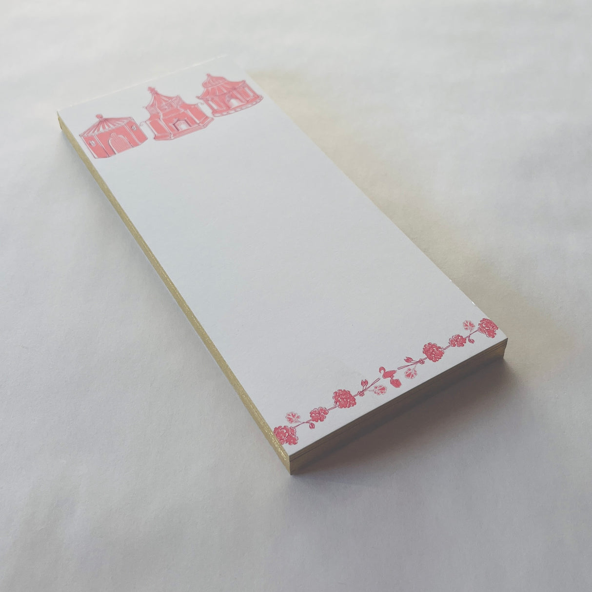 Coral Into the Garden Luxe Skinny Notepad