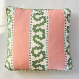 Harbor Trail Bahama Pink/Bahama Court Palm Green 14” Square Pillow