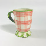 Madcap Cottage Pink Gin Lane Footed Coffee Ceramic Mug