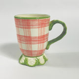 Madcap Cottage Pink Gin Lane Footed Coffee Ceramic Mug