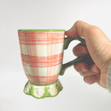 Madcap Cottage Pink Gin Lane Footed Coffee Ceramic Mug