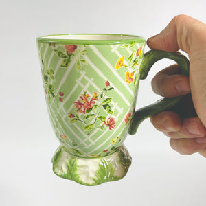 Madcap Cottage Green Island House Footed Coffee Ceramic Mug