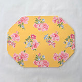 Yellow Swans Island Octagonal Paper Placemats, Pack of 10