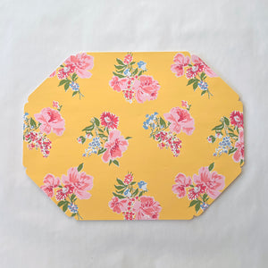 Swans Island Yellow Octagonal Paper Placemats, Pack of 10