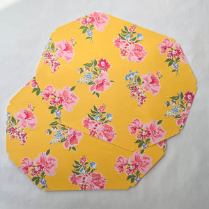 Swans Island Yellow Octagonal Paper Placemats, Pack of 10