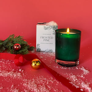 Frosted Pine Christmas Candle