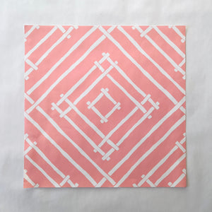 Island House Southampton Pink Square Paper Placemats, Pad of 20