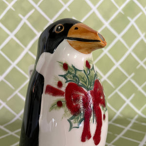 Vintage Italian Christmas Penguin Pitcher