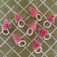 Glitter Pink Trees Napkin Rings, Set of 4