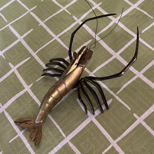 Vintage Brass Lobster Sculpture