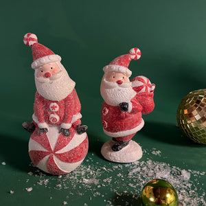 Jolly Santas Table Decorations, Set of 2