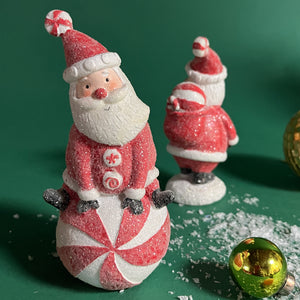 Jolly Santas Table Decorations, Set of 2