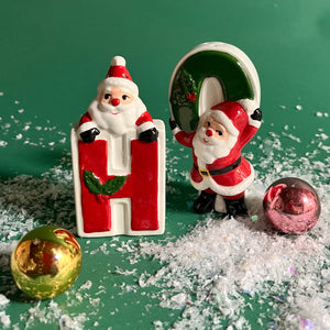 Ceramic Santa Hos Salt/Pepper Shakers, Set of 2