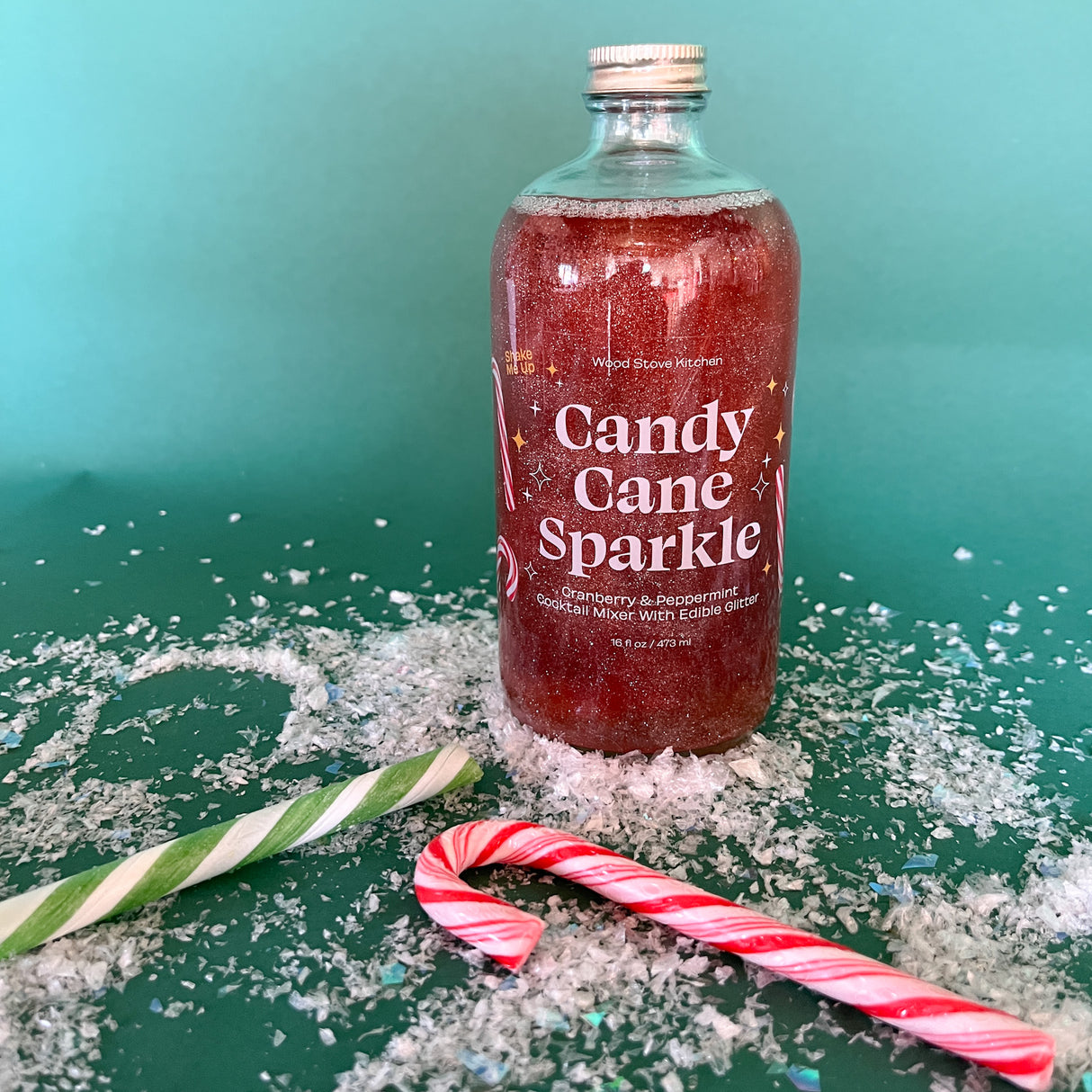 Candy Cane Sparkle Cranberry/Peppermint Christmas Cocktail Mix