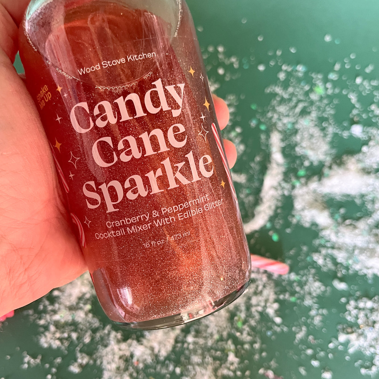 Candy Cane Sparkle Cranberry/Peppermint Cocktail Mix