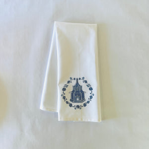 Blue Into the Garden Cotton Tea Towel