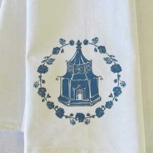 Blue Into the Garden Cotton Tea Towel