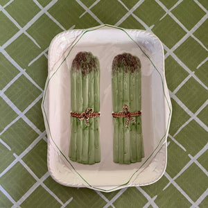 Vintage Ceramic Asparagus Serving Platter