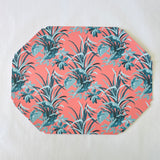 Red/Blue Jungle Road Octagonal Paper Placemats, Pack of 10