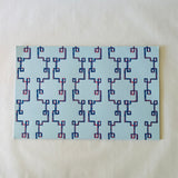Blue Bamboozled Rectangular Paper Placemats, Pad of 20