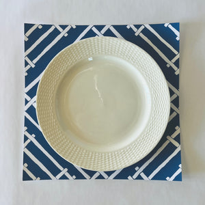 Island House Navy Blue Square Placemats, Pad of 20