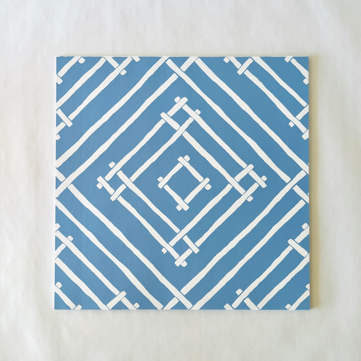 Cornflower Blue Island House Square Paper Placemats, Pad of 20