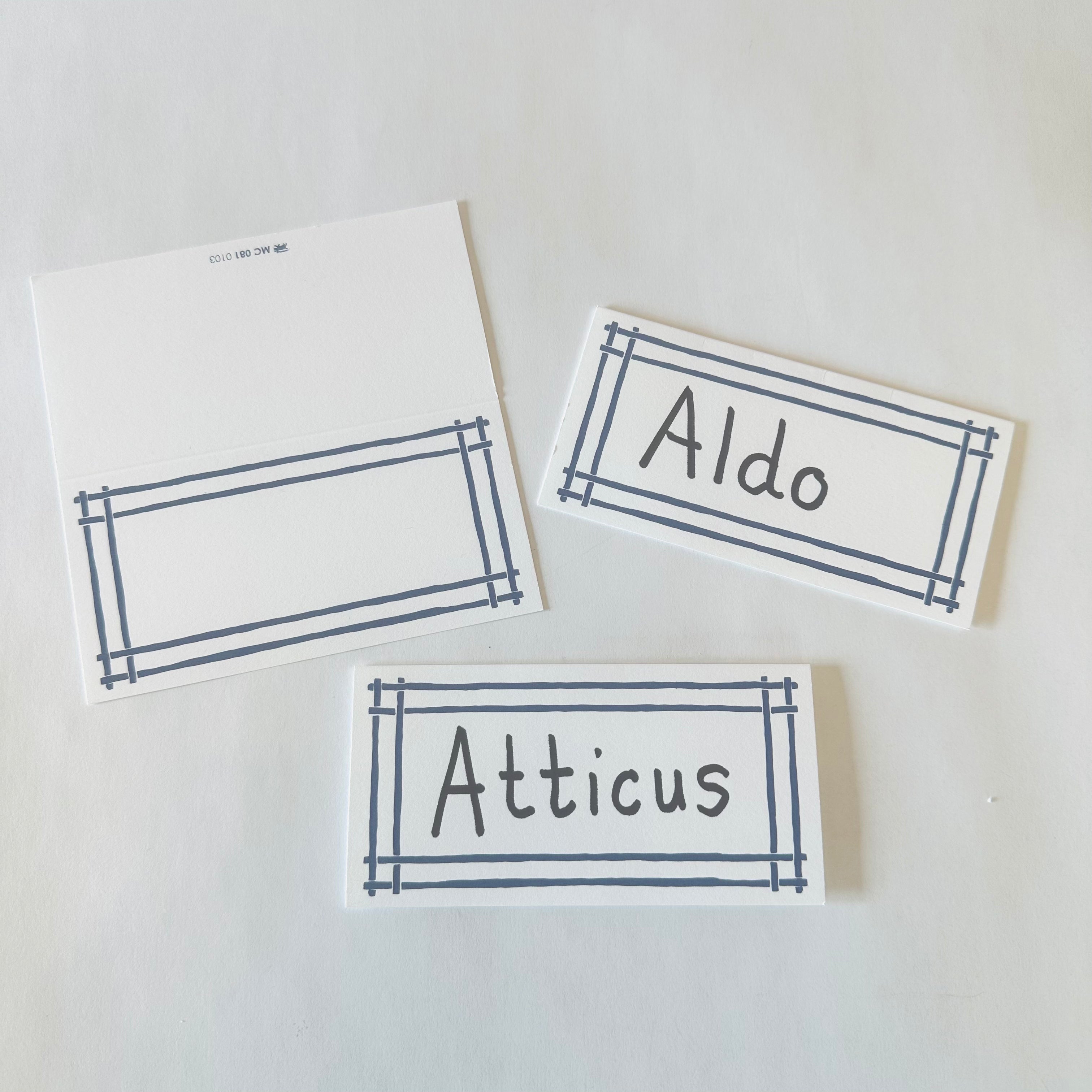 Bamboo Trellis Paper Place Cards