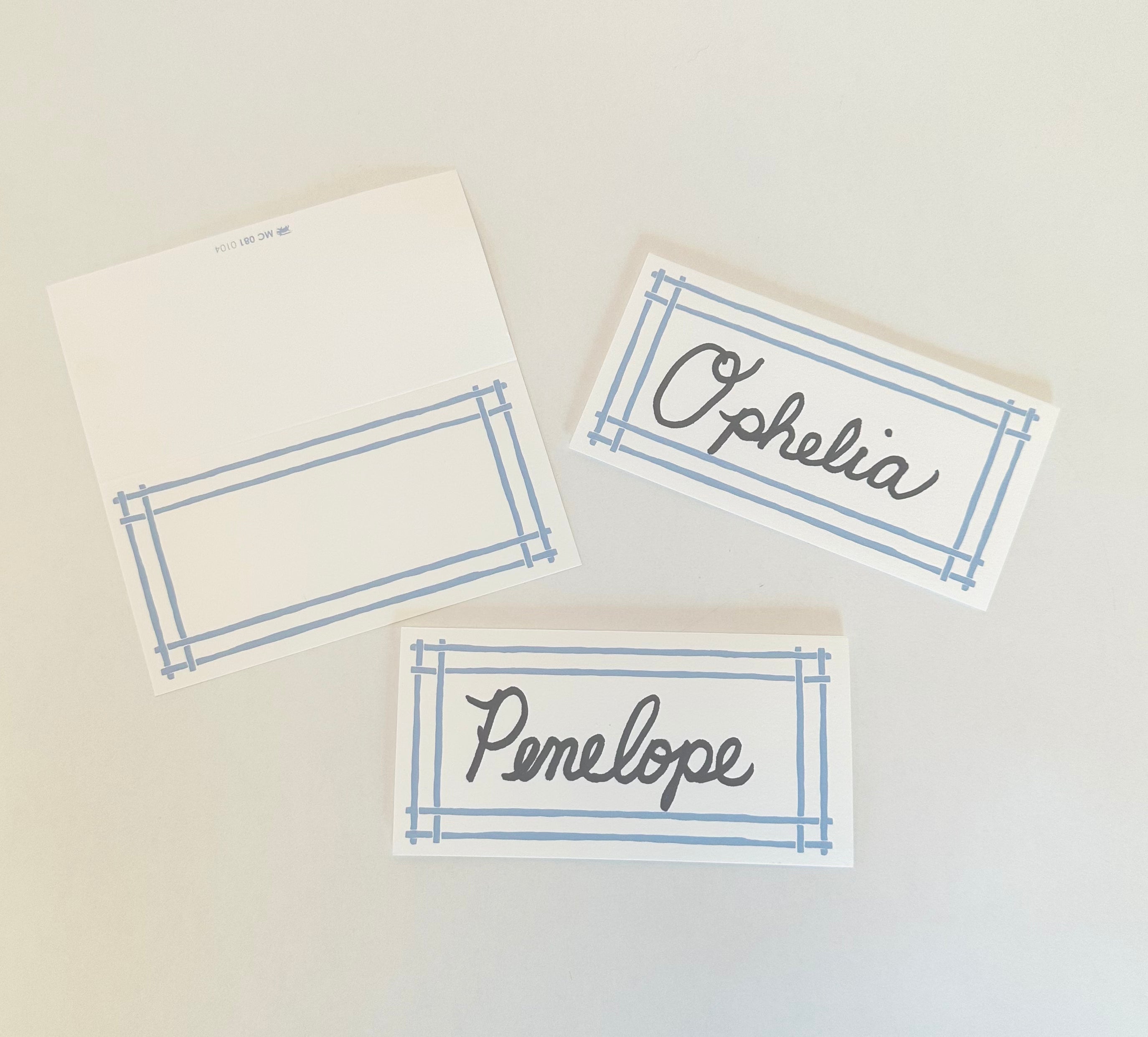 Bamboo Trellis Paper Place Cards