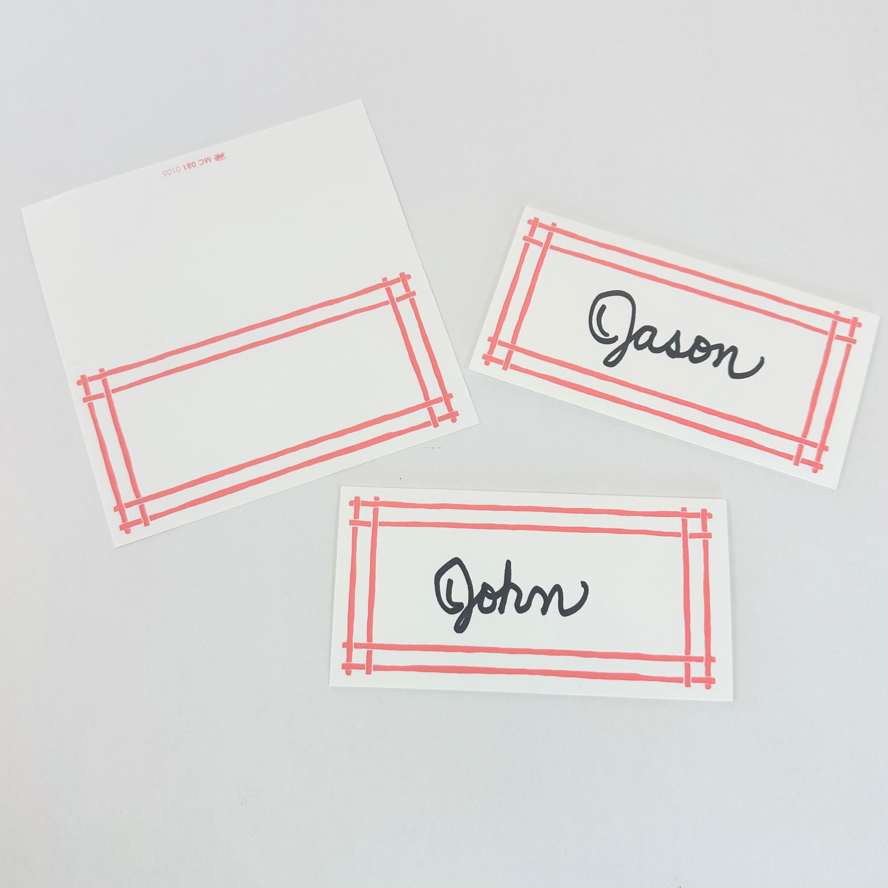 Bamboo Trellis Paper Place Cards