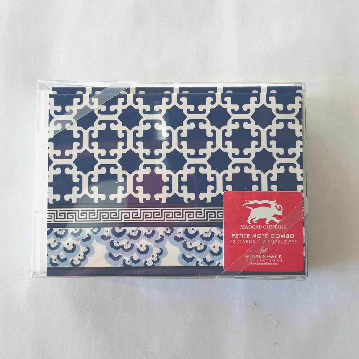 Navy Blue Monserrat/Red/Blue Jungle Road Petite Notecard Set
