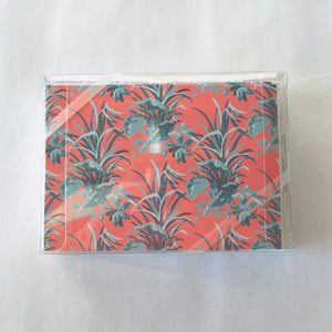 Monserrat Navy Blue/Jungle Road Coral Petite Notecard Set