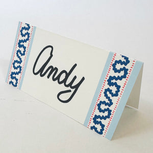 Harbor Trail Blue Paper Place Cards