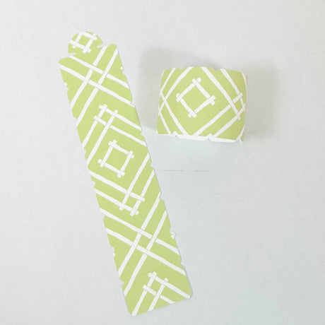 Meadow Green Island House Paper Napkin Rings, Set of 10
