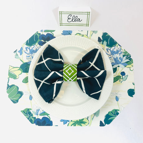 Blue/Green Meadow Club Octagonal Placemats, Pack of 10