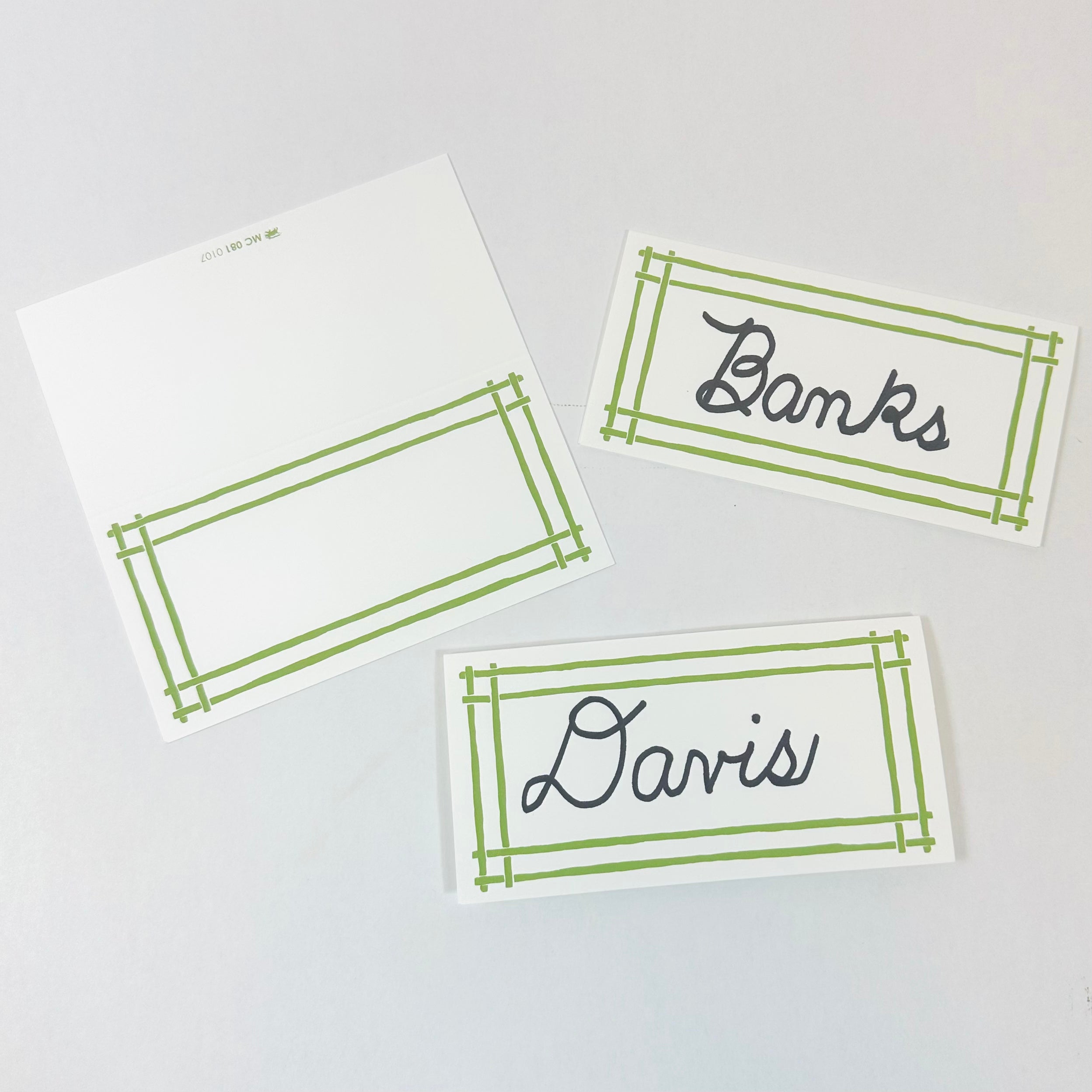 Bamboo Trellis Paper Place Cards