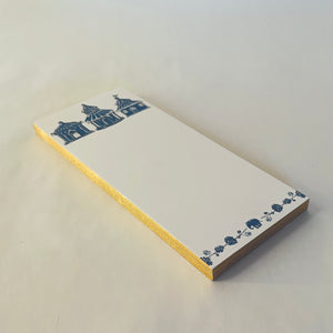 Into the Garden Blue Luxe Skinny Notepad