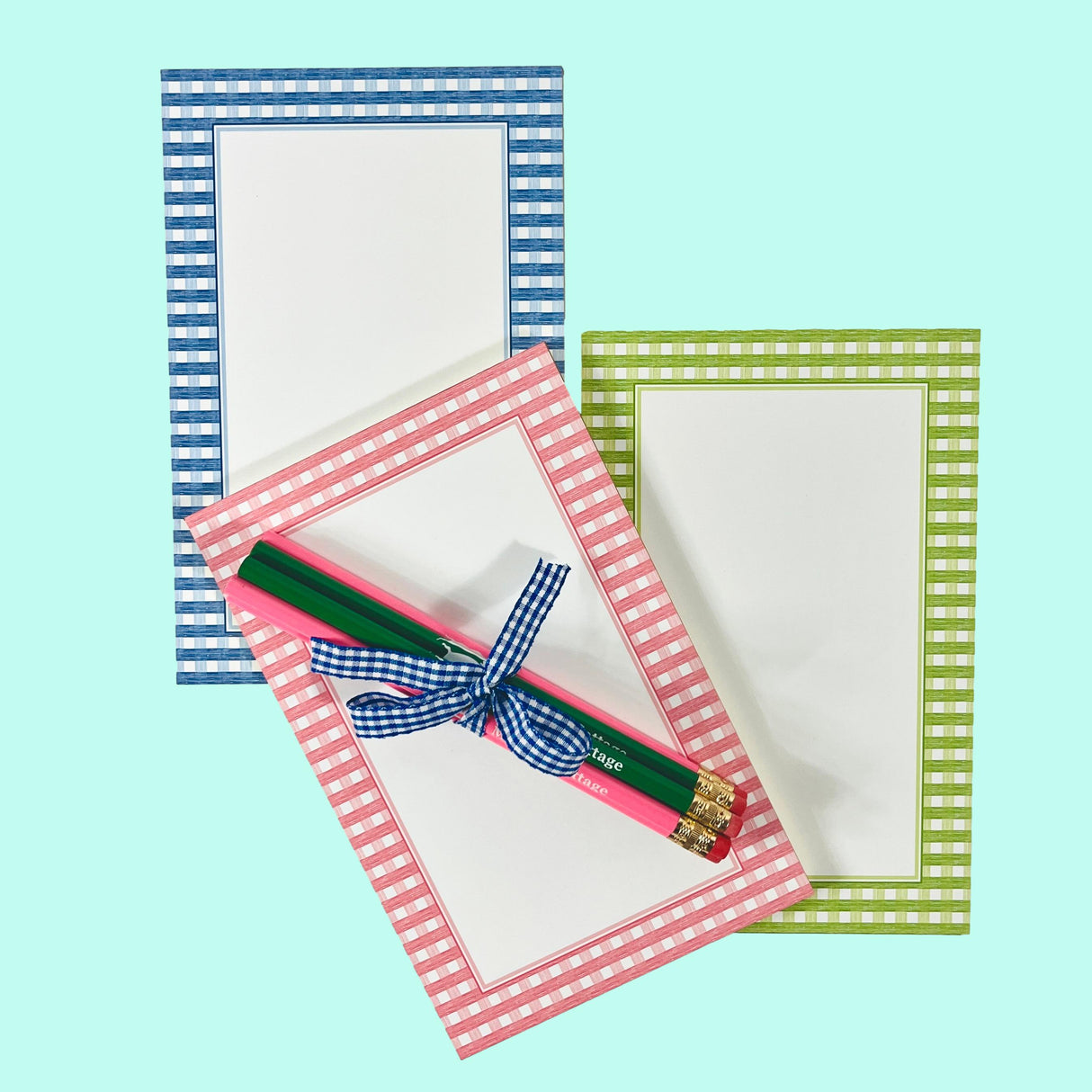 Glorious Gingham Multicolor Stationery Set
