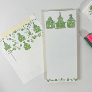 Into the Garden Green Stationery Set