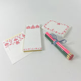 Coral Into the Garden Stationery Set