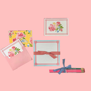 Swans Island Yellow/Pink Stationery Set