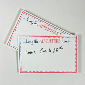 Bring the Adventure Home Red/White/Blue Luxe Large Notepad