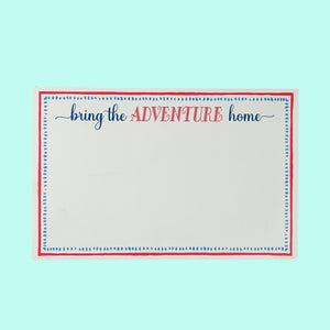 Bring the Adventure Home Red/White/Blue Luxe Large Notepad