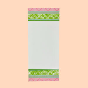 Island House Palm Green/Fez Pink Luxe Skinny Notepad