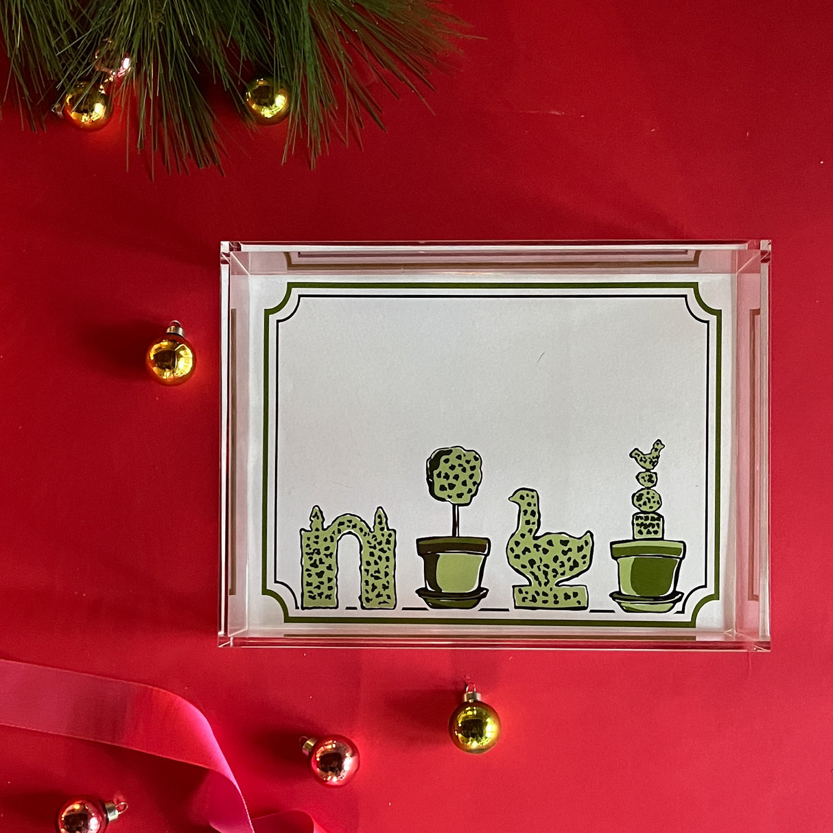 Garden Follies Rectangular Acrylic Tray, 2 Sizes