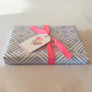 Island House Blue Wrapping Paper