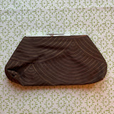Brown Vintage Silk Clutch