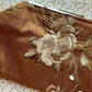Brown Vintage Floral Silk Clutch