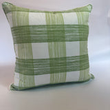 Swans Island Silhouette Shell Pink/Gin Lane Celery Green 22” Square Pillow