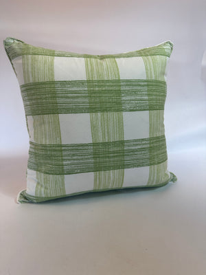 Swans Island Silhouette Shell Pink/Gin Lane Celery Green 22” Square Pillow